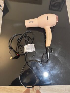 Lange Blush Pink Travel Hair Dryer with Rose Gold Accents